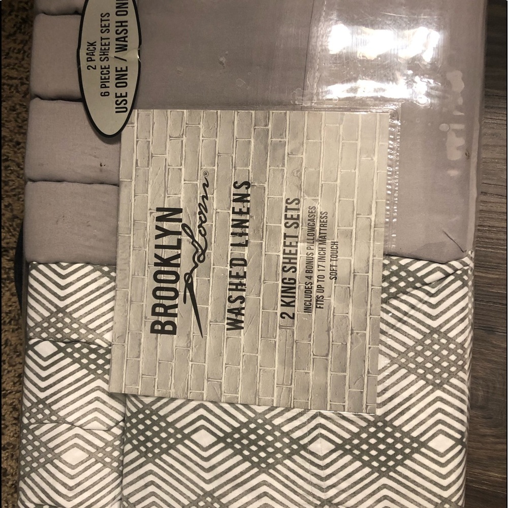 Package of 2 King Size sheets sets